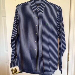 Ralph Lauren Navy Striped Button Down Shirt
